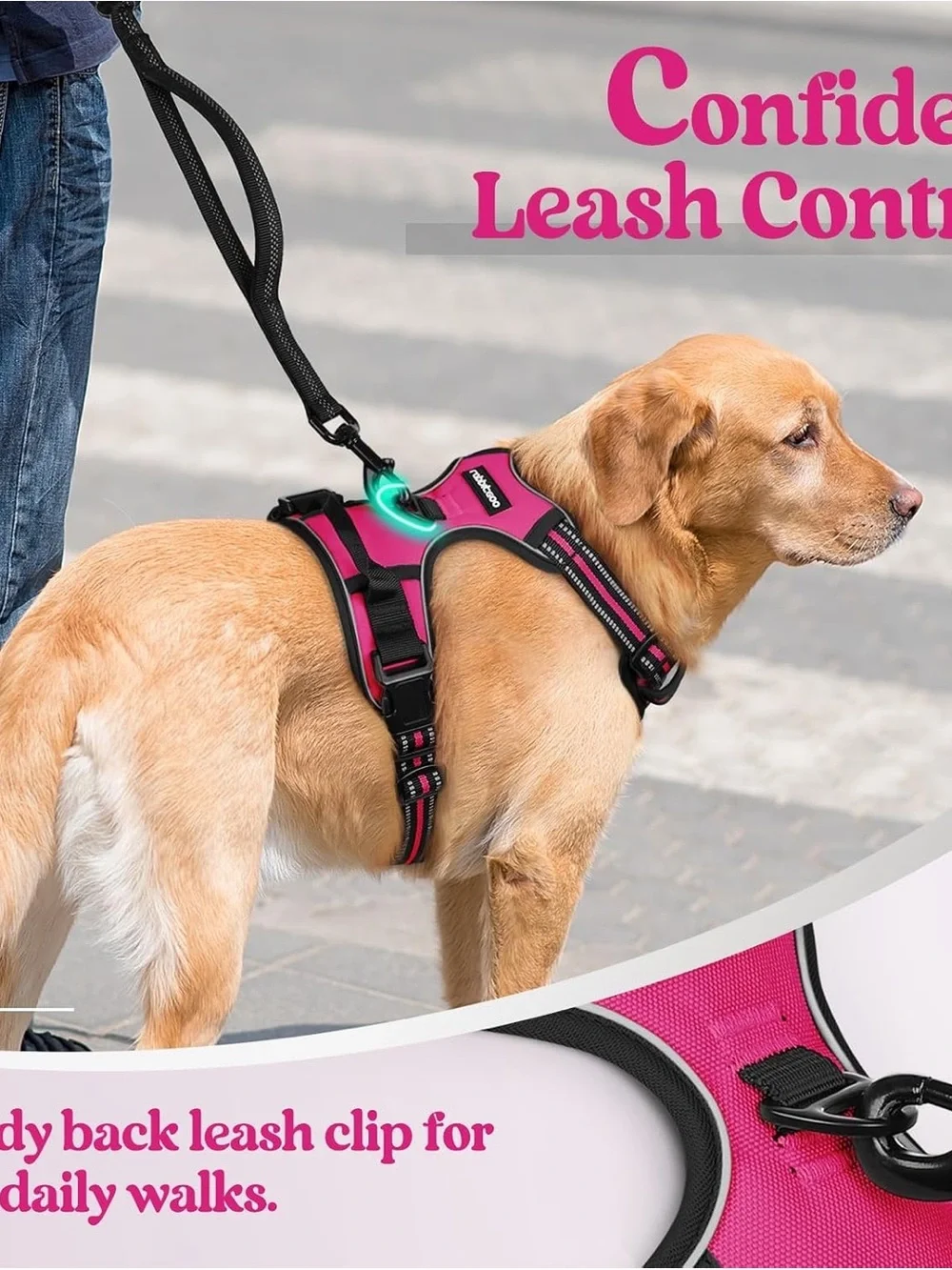 rabbitgoo Dog Harness, No Pull Medium Sized Pet Vest (22-51 lbs)